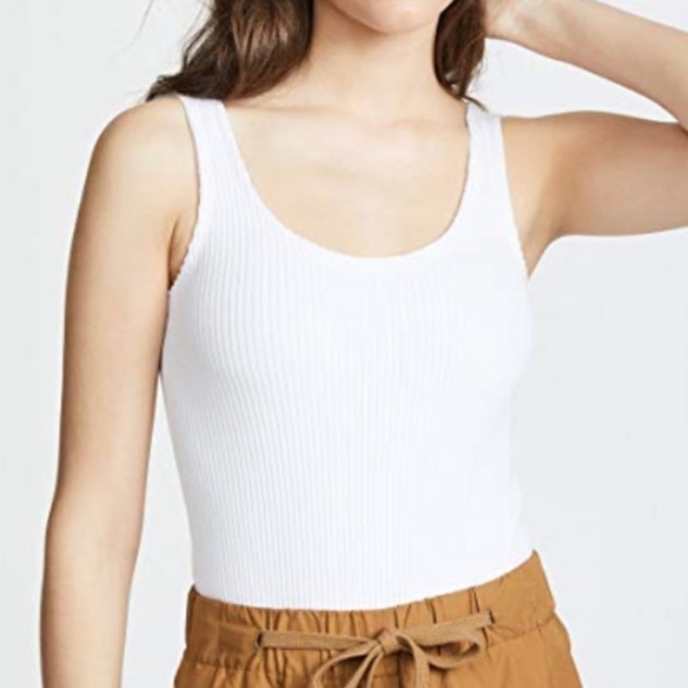 Vince Rib Scoop Back Bodysuit